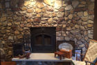Stone Wall With Fireplace