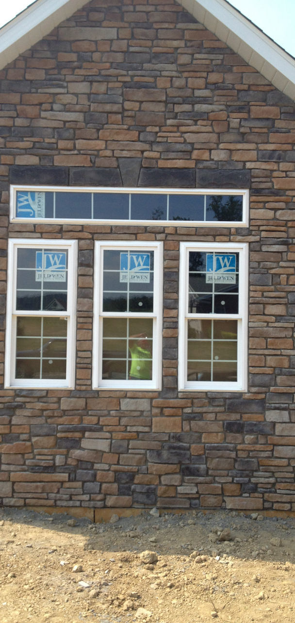 Stonework Around Beautiful Home