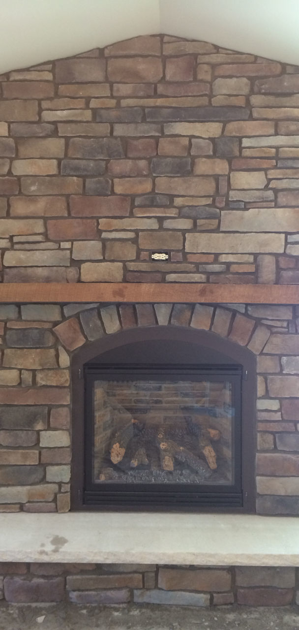 Stone Fireplace